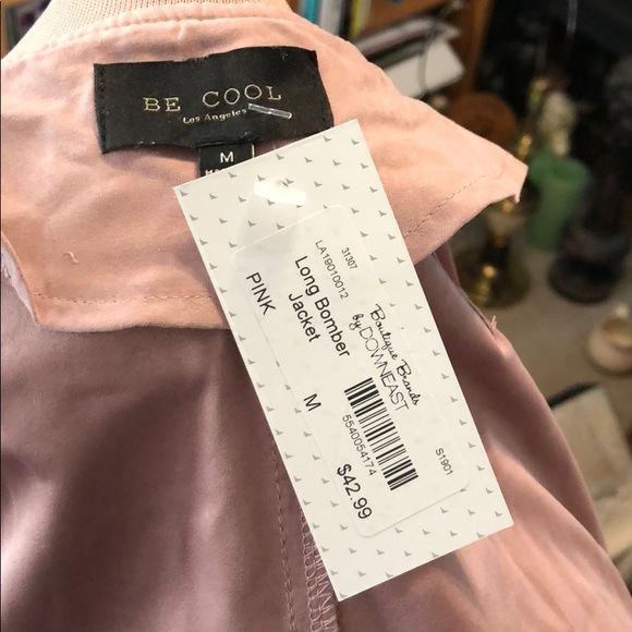 Long Bomber Jacket - M / Pink - Picture 6 of 8